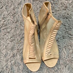 Elegant Beige Open-Toe Women's Shoes